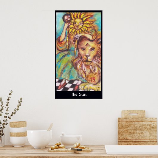 STREEFCIJFERS VAN DE VERLORENDE SCHADOWS /DE ZON POSTER (Keuken)