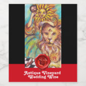 STREEFCIJFERS VAN DE VERLORENDE SCHADOWS /DE ZONNE WIJN ETIKET (Enkel label)