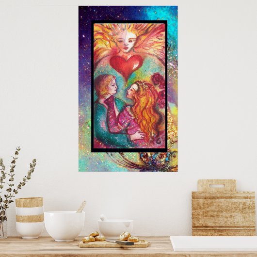 STREEFCIJFERS VAN DE VERLORENDE SCHADOWS/LOVERS-Va Poster (Keuken)