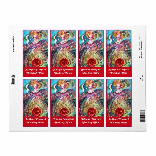 STREEFCIJFERS VAN DE VERLORENDE SCHADOWS/MOON LADY ETIKET (Full Sheet)