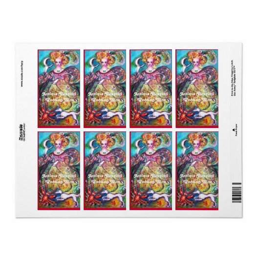 STREEFCIJFERS VAN DE VERLORENDE SCHADOWS/MOON LADY ETIKET (Full Sheet)