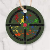 Streefcijfers voor Glitter Paintball Party Bedankjes Labels (Voorkant)