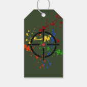 Streefcijfers voor Glitter Paintball Party Cadeaulabel (Voorkant)