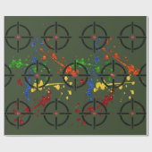 Streefcijfers voor Glitter Paintball Party Cadeaupapier (Vlak)