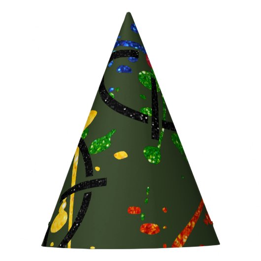 Streefcijfers voor Glitter Paintball Party Feesthoedjes (Voorkant)