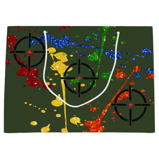 Streefcijfers voor Glitter Paintball Party Groot Cadeauzakje (Voorkant)