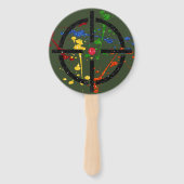 Streefcijfers voor Glitter Paintball Party Handwaaier (Voorkant)