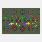 Streefcijfers voor Glitter Paintball Party Inpakpapier Vel (Voorkant 2)