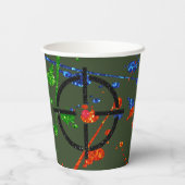 Streefcijfers voor Glitter Paintball Party Papieren Bekers (Achterkant)