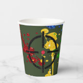 Streefcijfers voor Glitter Paintball Party Papieren Bekers (Voorkant)