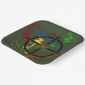 Streefcijfers voor Glitter Paintball Party Papieren Bordje (Gebogen)