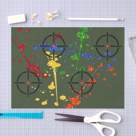 Streefcijfers voor Glitter Paintball Party Tissuepapier (Craft)