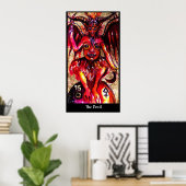 STREEFDOELEN VAN DE VERLORENDE SCHADE De duivel Poster (Thuiskantoor)