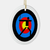 Streefgebied voor boogschieten en Archer Keramisch Ornament (Rechts)