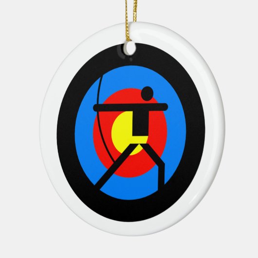 Streefgebied voor boogschieten en Archer Keramisch Ornament (Links)