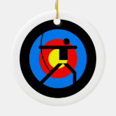Streefgebied voor boogschieten en Archer Keramisch Ornament (Achterkant)