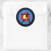 Streefgebied voor boogschieten en Archer Ronde Sticker (Tas)