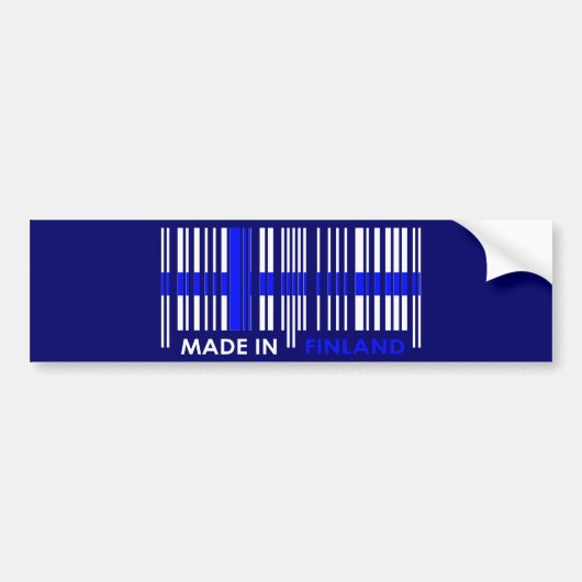Streekcodevlag Kleuren FINLAND-ontwerp Bumpersticker (Voorkant)