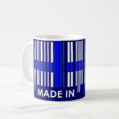 Streekcodevlag Kleuren FINLAND-ontwerp Koffiemok (Voorkant links)