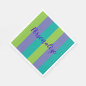 Streep Blauwgroen, Paarse Groen Servet (Hoek)