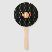 Streep Bloemen Geel Tea Party Baby shower Handwaaier (Achterkant)