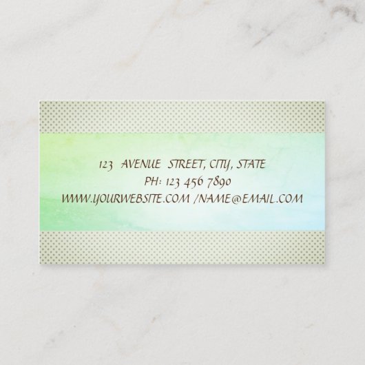 Streep Cactus Succulente Stippen Visitekaartje (Achterkant)