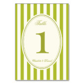 Streep Custom Chartreuse Bruiloft Kaart (Achterkant)