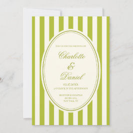 Streep Custom Chartreuse Bruiloft Kaart