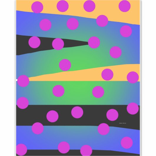 Streep en Stippen Sticker (Voorkant)