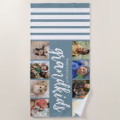 Streep grootouders dag strandlaken (Voorkant)