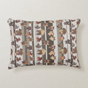 Streep Herfst Kleur Bladeren Accent Kussen