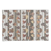 Streep Herfst Kleur Bladeren Kussensloop (Voorkant-Rechts)