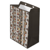 Streep Herfst Kleur Bladeren Medium Cadeauzakje (Achterkant Gekanteld)