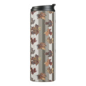 Streep Herfst Kleur Bladeren Thermosbeker (Gedraaid links)