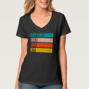 streep kleur Geweldige sinds juni 1975 Geboorte T-shirt