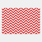 Streep Marokkaanse Chevron DIY kleuren wit rood Inpakpapier Vel (Voorkant 3)