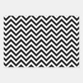 Streep Marokkaanse Chevron DIY Kleuren Wit Zwart Inpakpapier Vel (Voorkant 3)