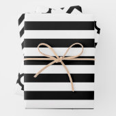 Streep Marokkaanse Chevron DIY Kleuren Wit Zwart Inpakpapier Vel (In situ)