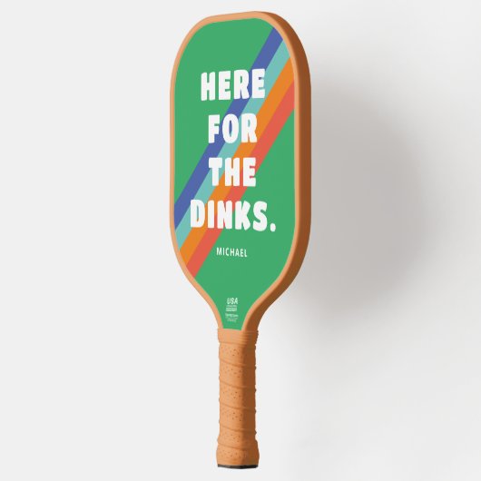  Streep op Groen Hier voor de Dinks Pickleball Paddle (Links)