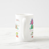 Streep Rood Groen Vrolijk Kerstmis Schoonmakende D Porselein Kop (Achterkant)