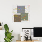 Streep Vierkanten Poster (Thuiskantoor)