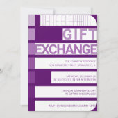 Streep Witte Olifant Gift Exchange Vakantie Party Kaart (Voorkant)