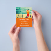 Streepbar voor de balie of voor de nachtclub flyer (Hand)