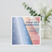 Streepje en sterren Vlag op 4e juli Kaart (Staand voorkant)