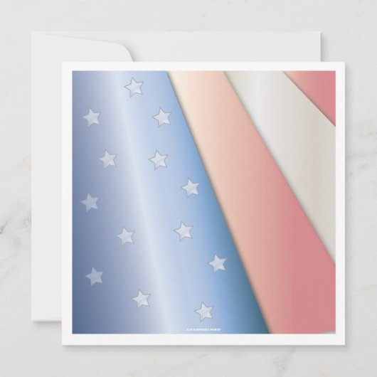 Streepje en sterren Vlag op 4e juli Kaart (Achterkant)