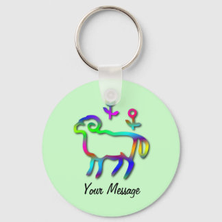Streepje voor Zodiac Star Sign Color Line Sleutelhanger