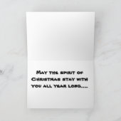 Streepje weg, Streepje weg! Feestdagen Kaart (Binnen)