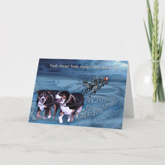 Streepje weg, Streepje weg! Feestdagen Kaart (Voorkant)