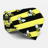 Streepjes en cartoon-wasmachines, gestript stropdas (Opgerold)