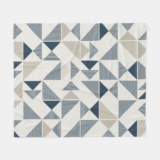 Streepjes en driehoeken fleece deken (Voorkant (Horizontaal))